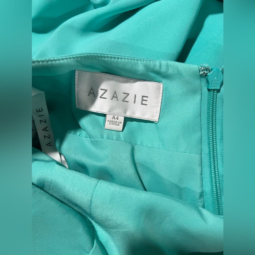 Azazie Formal Dress Gown in Spa Green - Picture 2 of 12